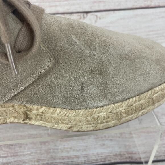 Tory Burch Rios Lace-Up Womens Sz 6.5M Espadrille Booties Tan - Picture 4 of 12